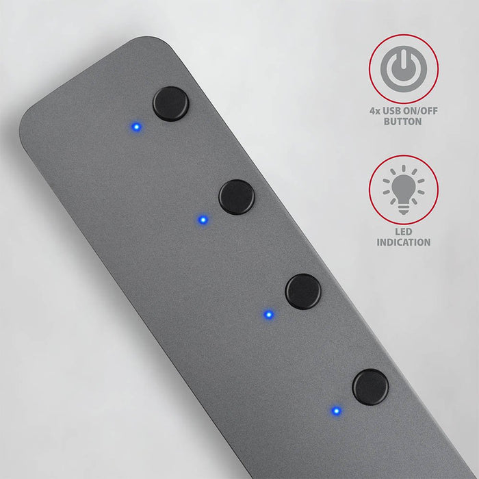 EAN 8595247905642 - Axagon HUE-MSA Superspeed USB-A Switch Hub 4x USB 3.0 aktiv - 20cm schwarz USB 3.2 Gen 1 (3.1 Gen 1) Type imagen 3