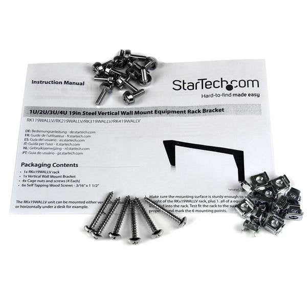 EAN 0065030834414 - StarTech.com RK419WALLV armario rack Bastidor de pared Negro imagen 5