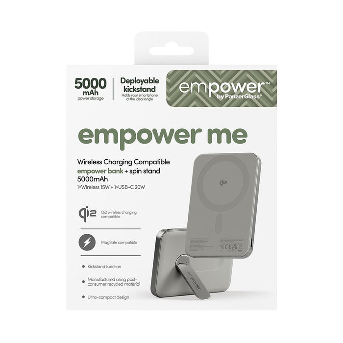 EAN 5715685028403 - PanzerGlass empower by ® empower Bank w. Spin Stand | 5000mAh | Titanium Protector de pantalla Apple 1 pi imagen 3