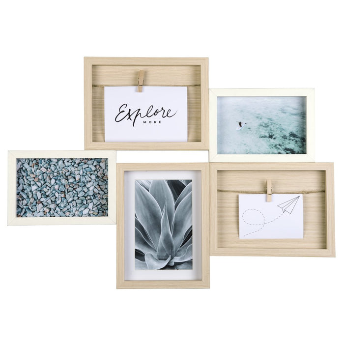 EAN 4047443475541 - Hama Kalmar Portafotos múltiple Roble, Blanco imagen 1