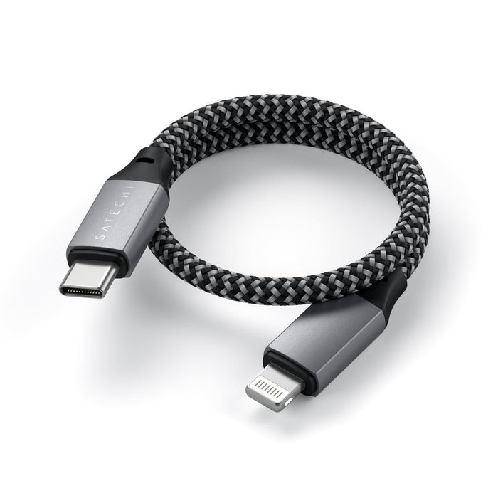 EAN 0879961008840 - Satechi ST-TCL10M cable USB 0,25 m USB C USB C/Lightning Negro, Gris imagen 4