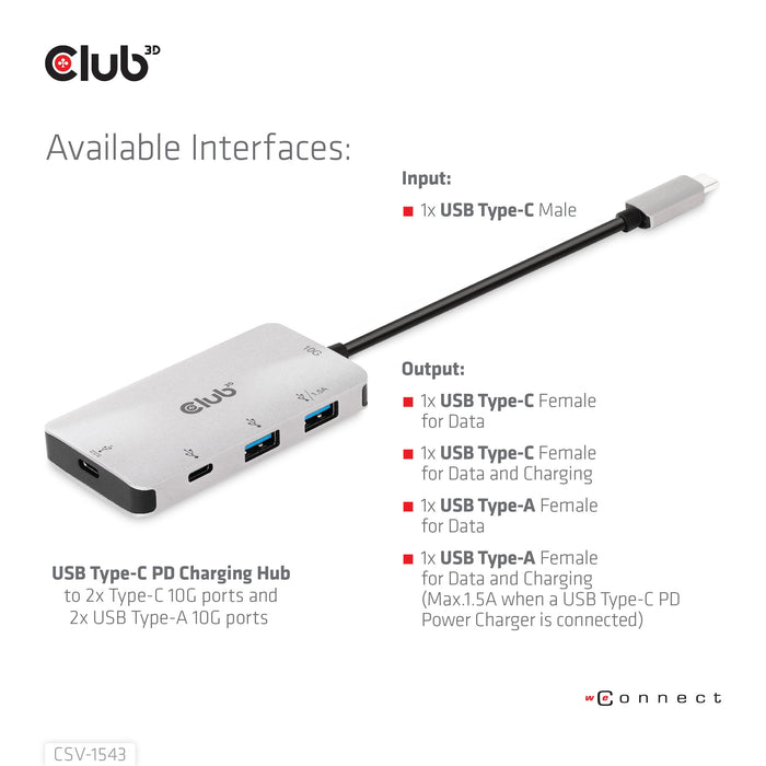 EAN 8719214472061 - CLUB3D CSV-1543 base para portátil y replicador de puertos USB 3.2 Gen 2 (3.1 Gen 2) Type-C Negro, Plata imagen 2