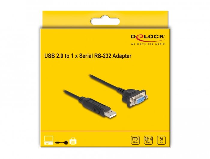 EAN 4043619664535 - DeLOCK 66453 cable de serie Negro 0,5 m USB tipo A imagen 3
