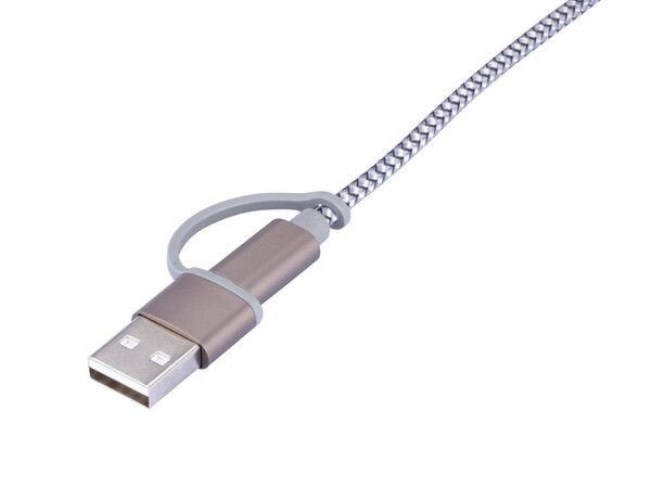 EAN 4024023037665 - TROIKA CBL30/GY cable USB 1 m USB C USB C/Micro USB-A/Lightning Gris imagen 4