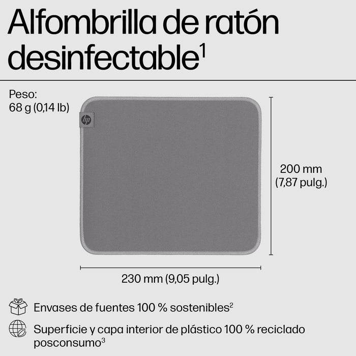 EAN 0197498446769 - HP 100 Sanitizable Mouse Pad Gris imagen 3