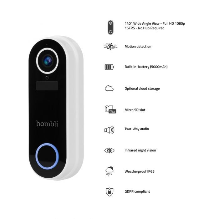 EAN 8719323918399 - Hombli Smart Doorbell Pack Negro, Blanco imagen 3