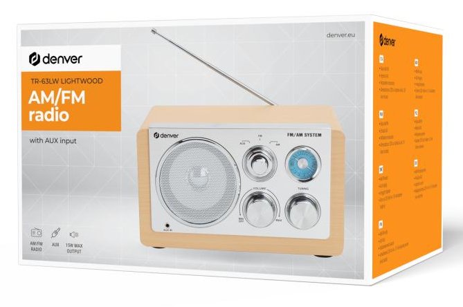 EAN 5706751076503 - Denver TR-63LW radio Personal Analógica Bamboo, Plata imagen 9