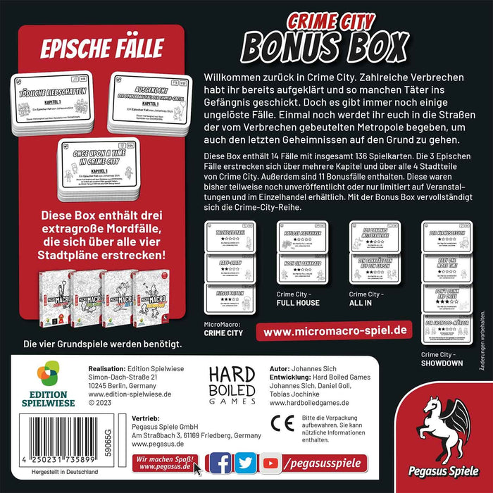 EAN 4250231735899 - Pegasus Spiele MicroMacro: Crime City - Bonus Box Juego de mesa Familia imagen 4