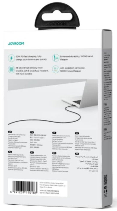 EAN 6941237110183 - JOYROOM 6941237110183 cable USB USB 2.0 1 m USB C Negro imagen 3