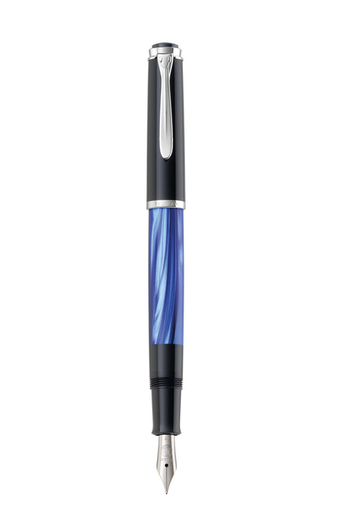 EAN 4012700801975 - Pelikan M205 pluma estilográfica Sistema de llenado integrado Negro, Azul, Color mármol, Plata 1 pieza(s) imagen 1
