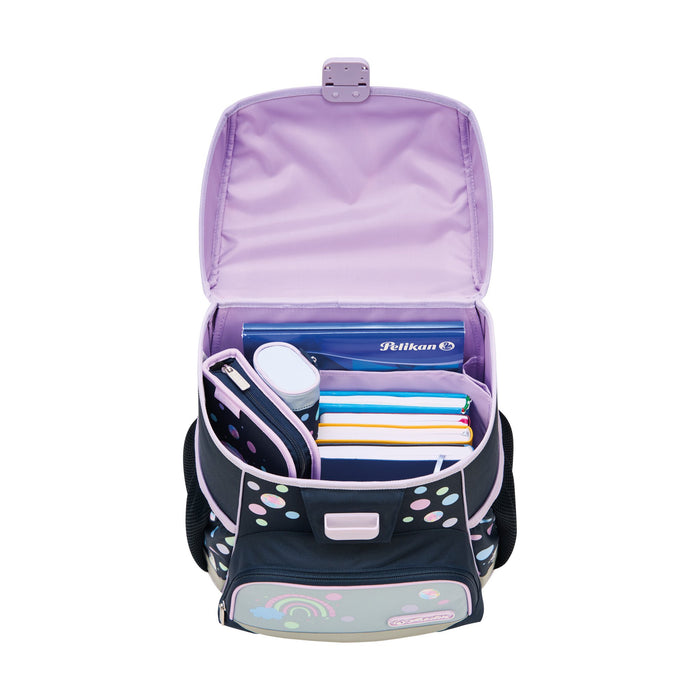 EAN 4008110396880 - Herlitz Loop Plus Unicorn Dreams juego de mochila escolar Chica Poliéster Azul oscuro, Rosa imagen 8