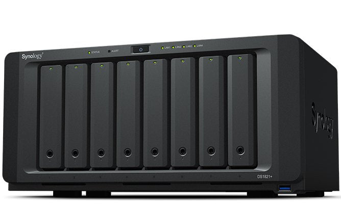 EAN 4711174723973 - Synology DiskStation DS1821+ servidor de almacenamiento NAS Torre Ryzen Embedded V1500B 4 GB DDR4 0 TB Di imagen 1
