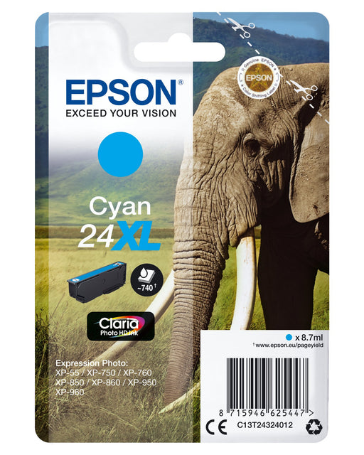 EAN 8715946625447 - Epson Elephant C13T24324012 cartucho de tinta 1 pieza(s) Original Alto rendimiento (XL) imagen 1