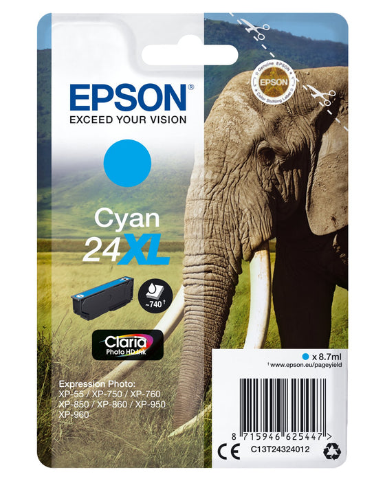 EAN 8715946625447 - Epson Elephant C13T24324012 cartucho de tinta 1 pieza(s) Original Alto rendimiento (XL) imagen 1