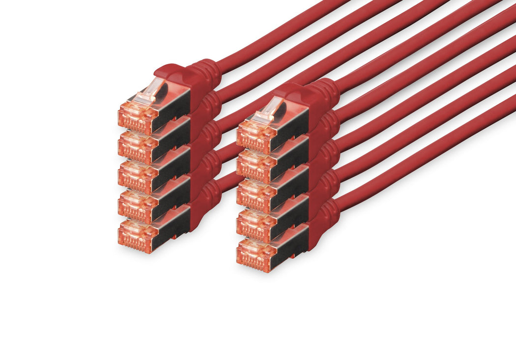 EAN 4016032441359 - Digitus DK-1644-0025-R-10 cable de red Rojo 0,25 m Cat6 S/FTP (S-STP) imagen 1