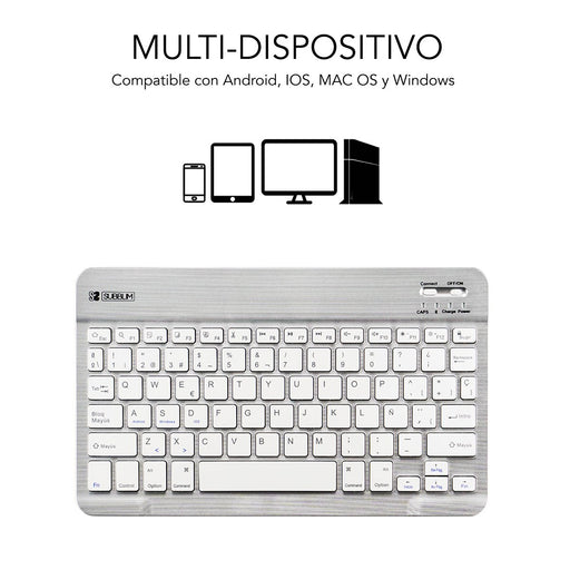 EAN 8436586740566 - SUBBLIM TECLADO SMART BLUETOOTH SILVER QWERTY Español Plata, Blanco imagen 2