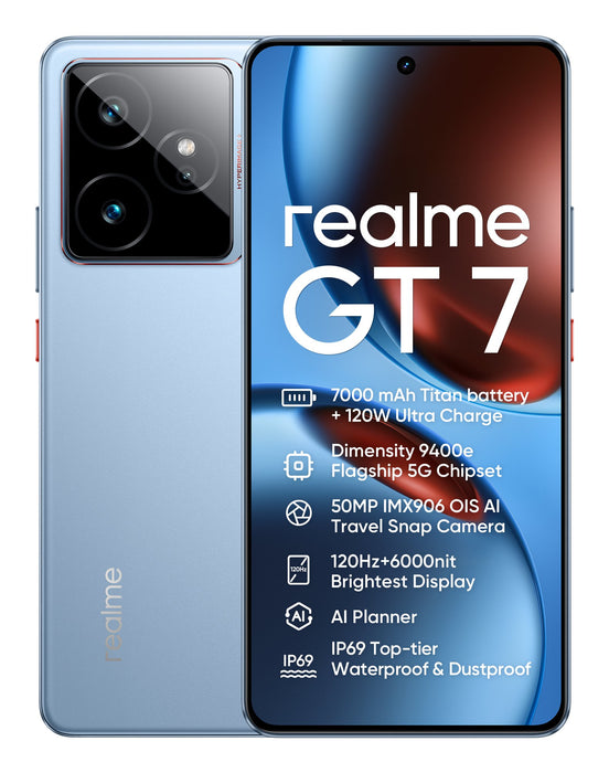 EAN 6941764466890 - realme GT 7 17,2 cm (6.78") SIM doble Android 15 5G USB Tipo C 12 GB 512 GB 7000 mAh Azul imagen 9