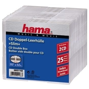 EAN 4007249511683 - Hama 00051168 funda para discos ópticos Sobre para CD 2 discos Transparente imagen 1