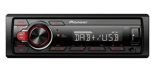 EAN 4988028018398 - Pioneer MVH-130DABAN receptor multimedia para coche Negro, Rojo 200 W imagen 1