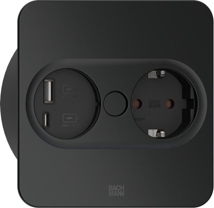 EAN 4057298129223 - Bachmann 946.105 toma de corriente Type F + USB A + USB C Acero inoxidable imagen 1