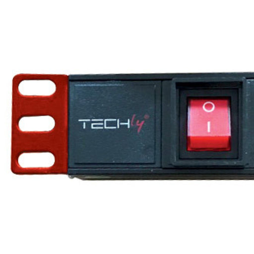 EAN 8054529025725 - Techly 1HE I-CASE STRIP-81V base múltiple 2 m 8 salidas AC Interior Negro, Rojo imagen 2