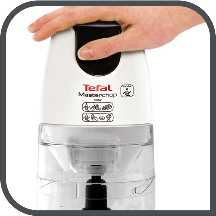 EAN 3045386370702 - Tefal MB450B picadora eléctrica de alimentos 0,5 L 500 W Transparente, Blanco imagen 3