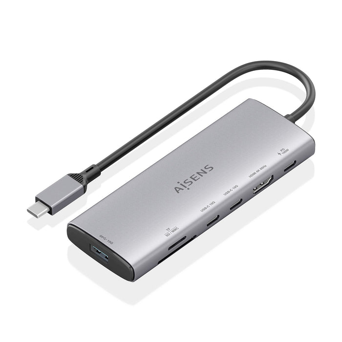 EAN 8435739903599 - AISENS ASUC-7P031-GR base para portátil y replicador de puertos Alámbrico USB 3.2 Gen 1 (3.1 Gen 1) Type- imagen 1