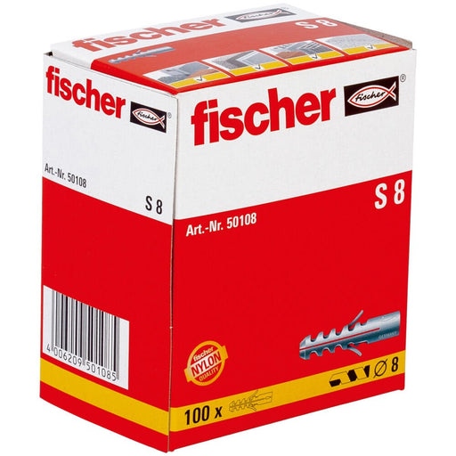EAN 4006209501085 - Fischer 50108 tornillo de anclaje y taco 100 pieza(s) Enchufe de pared 40 mm imagen 2