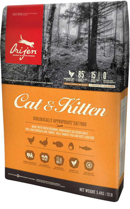 EAN 64992280185 - Orijen Cat & Kitten alimento seco para gatos 1,8 kg Gatito Pollo, Pescados, Pavo imagen 1