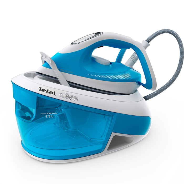 EAN 3121040086704 - Tefal Express Airglide SV8002 1,8 L Suela de Durilium Airglide Azul, Blanco imagen 1