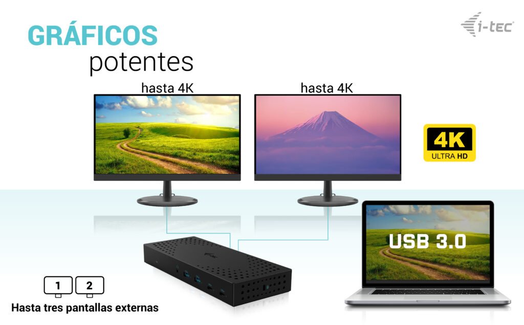 EAN 8595611706073 - i-tec CATRIPLE4KDOCKPD2 base para portátil y replicador de puertos Alámbrico USB 3.2 Gen 2 (3.1 Gen 2) Ty imagen 9