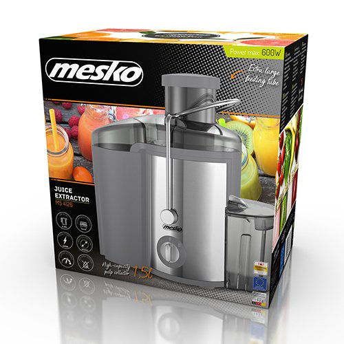 EAN 5902934831895 - Mesko Home MS 4126 exprimidor Exprimidor eléctrico de tomates 600 W Acero inoxidable imagen 5