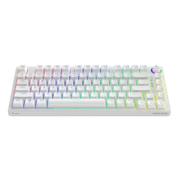 EAN 5901986049302 - Savio Phenix WHITE GAT YELLOW teclado Juego USB + Bluetooth QWERTY Internacional de EE.UU. Blanco imagen 2