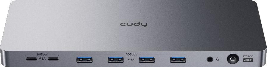 EAN 6971690793098 - Cudy CS700 base para portátil y replicador de puertos Alámbrico USB 3.2 Gen 2 (3.1 Gen 2) Type-C Gris imagen 1