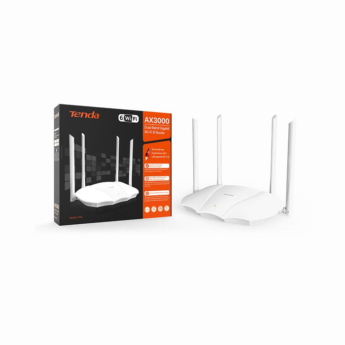 EAN 6932849425055 - Tenda TX9 AX3000 router inalámbrico Gigabit Ethernet Doble banda (2,4 GHz / 5 GHz) Blanco imagen 4