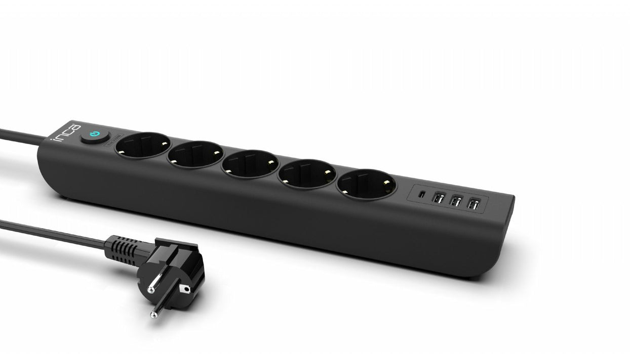 EAN 8681949014178 - Inca IPW-44TU limitador de tensión Negro 5 salidas AC 230 V 1,5 m imagen 3