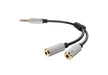 EAN 4044951019632 - Sharkoon 0.12m, 3.5mm/2x3.5mm cable de audio 0,12 m 3,5mm Negro, Plata imagen 1