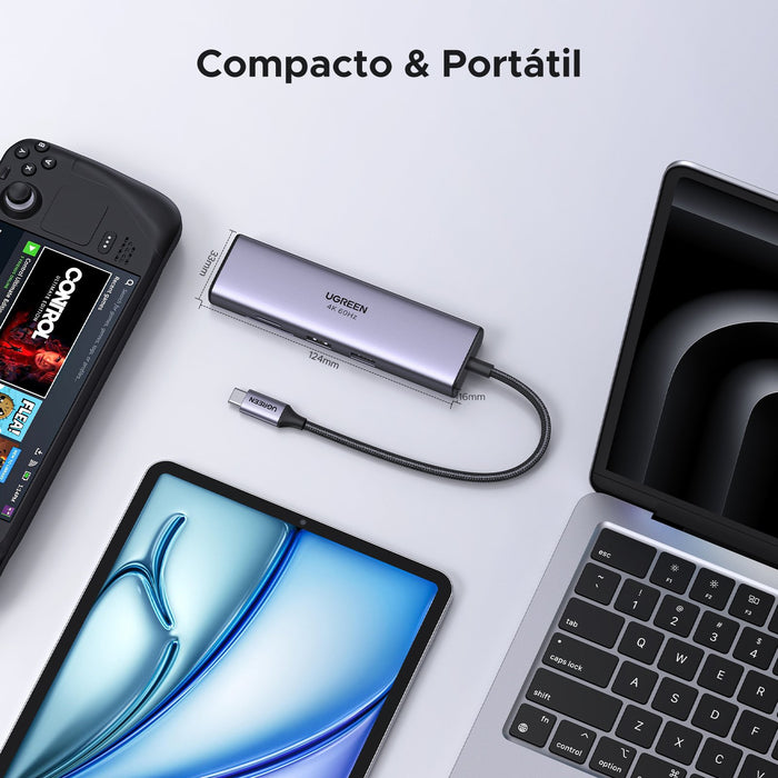 EAN 6957303865154 - Ugreen 60515 base para portátil y replicador de puertos Alámbrico USB 3.2 Gen 1 (3.1 Gen 1) Type-C Gris imagen 16