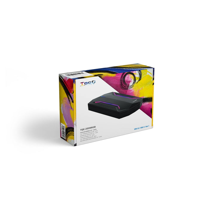 EAN 8433281012370 - TooQ TQE-2599RGB caja para disco duro externo Carcasa de disco duro/SSD Negro 2.5" imagen 7