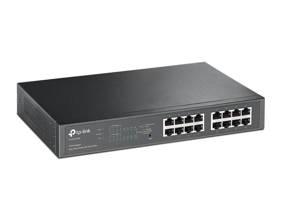 EAN 6935364098865 - TP-Link TL-SG1016PE Gestionado L2 Gigabit Ethernet (10/100/1000) Energía sobre Ethernet (PoE) 1U Negro imagen 2