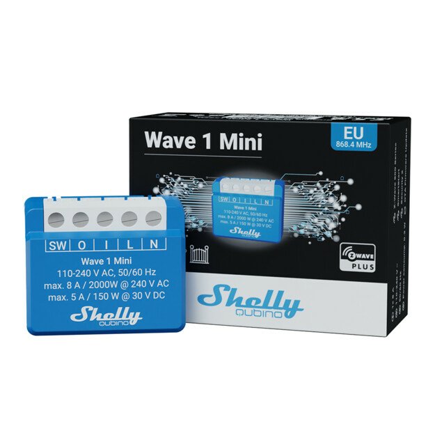 EAN 3800235269138 - Shelly Qubino Wave 1 Mini Interruptor inteligente Azul imagen 2