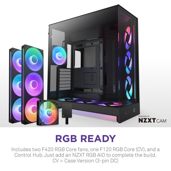 EAN 5056547207681 - NZXT H9 Flow RGB+ Midi Tower Negro imagen 3