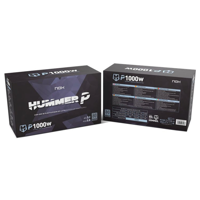EAN 8436587974533 - NOX Hummer P 1000W unidad de fuente de alimentación 24-pin ATX ATX Negro imagen 10