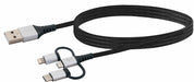 EAN 4004005027082 - Schwaiger LKU 100 cable USB USB 2.0 1,5 m USB A Micro-USB B Negro, Plata imagen 2