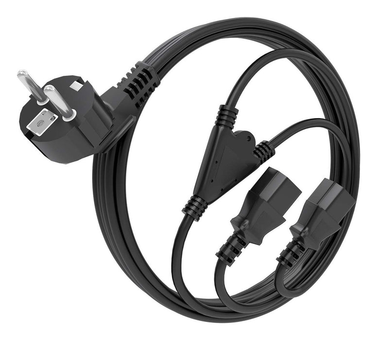 EAN 8435739901489 - AISENS A132-0865 cable de transmisión 3 m CEE7/7 Acoplador C13 2 x imagen 2