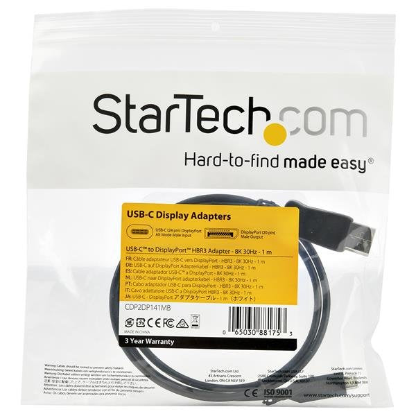 EAN 0065030881753 - StarTech.com CDP2DP141MB adaptador de cable de vídeo Negro imagen 5