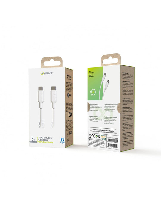 EAN 3663111144895 - Muvit MCUSC0008 cable USB 1,2 m USB C Blanco imagen 4