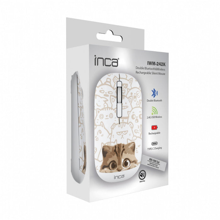 EAN 8681949016172 - Inca IWM-242K ratón Oficina Ambidextro Bluetooth 1600 DPI imagen 2