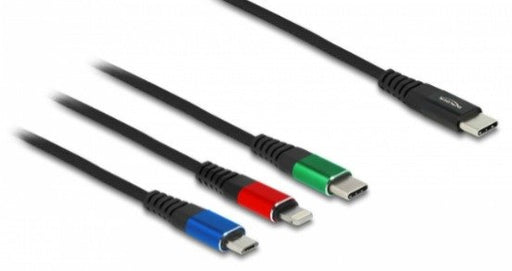 EAN 4043619865963 - DeLOCK 86596 cable USB USB 2.0 USB C USB C/micro-USB B/Lightning Negro, Azul, Verde, Rojo imagen 1
