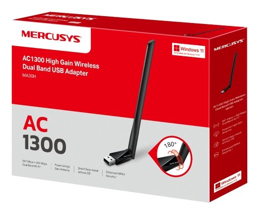 EAN 6957939001414 - Mercusys MA30H adaptador y tarjeta de red WLAN 1300 Mbit/s imagen 3